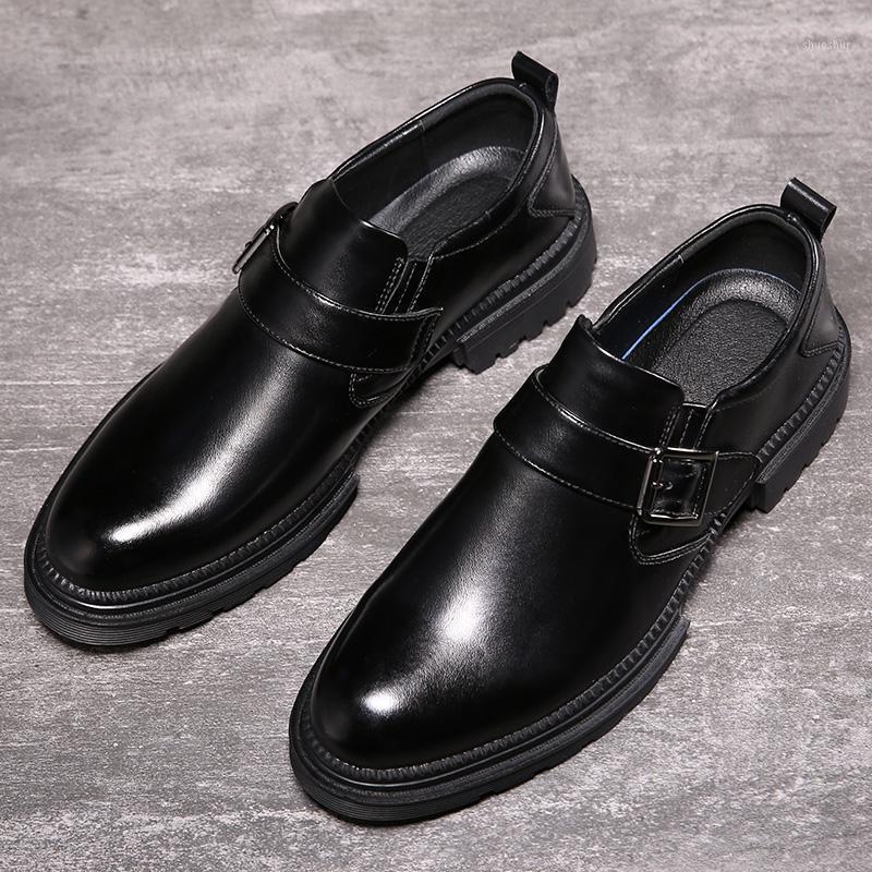 

Brand New Autumn Vintage Men Casual Shoes Slip-On Formal Dress Shoes Soft Leather Work Wedding Loafers Oxfords Black1, Black