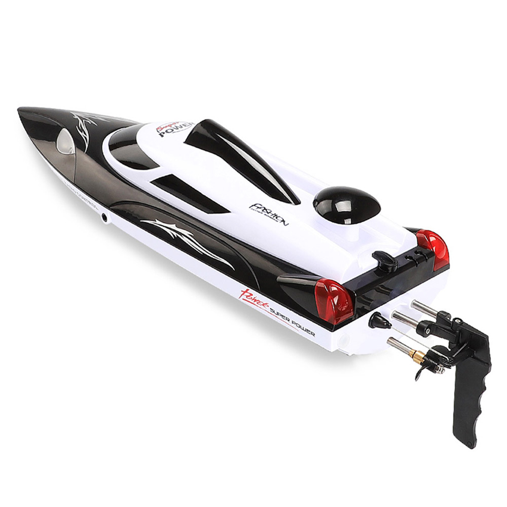 

HJ806 2.4G 4CH RC Boat 180 Flip Waterproof 35Km/H High Speed Racing RC Boat Anti-wind Remote Control Speedboat Kids Toys Gifts, Black