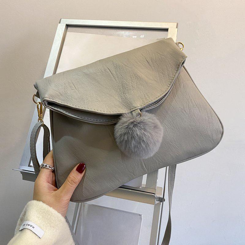 

Fashion Solid Color Shoulder Bags for Women 2021 Casual Women Pu Leather Totes Light Luxury Simplicity Messenger Bag, Black