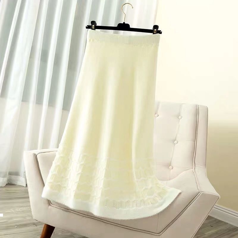 

New Women's 2021 fashions pleated autumn elastic winter with high tightly knit sweater long skirts midi skirt y333 HT9O, Heise