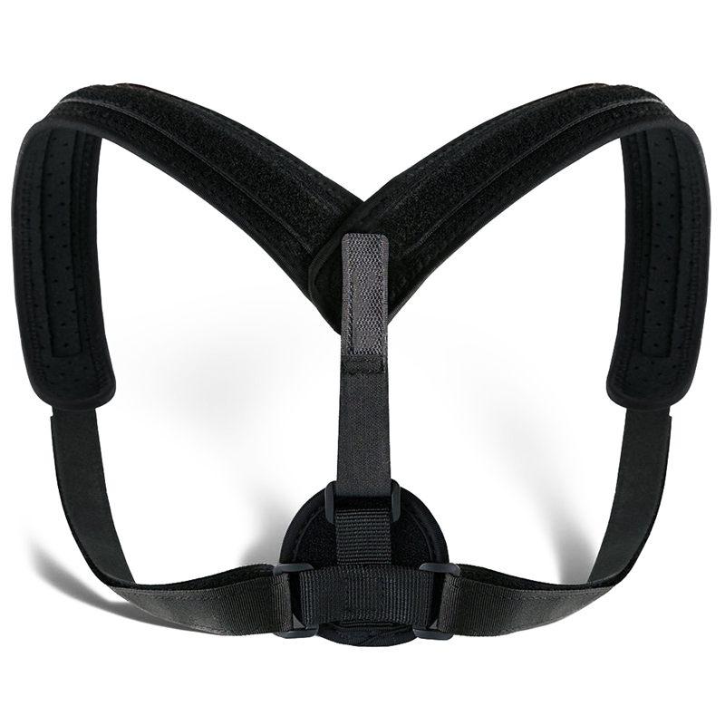 

Hot HG-Adjustable Elastic Posture Corrector Back Shoulder Compression Brace Belt Clavicle Support, Black