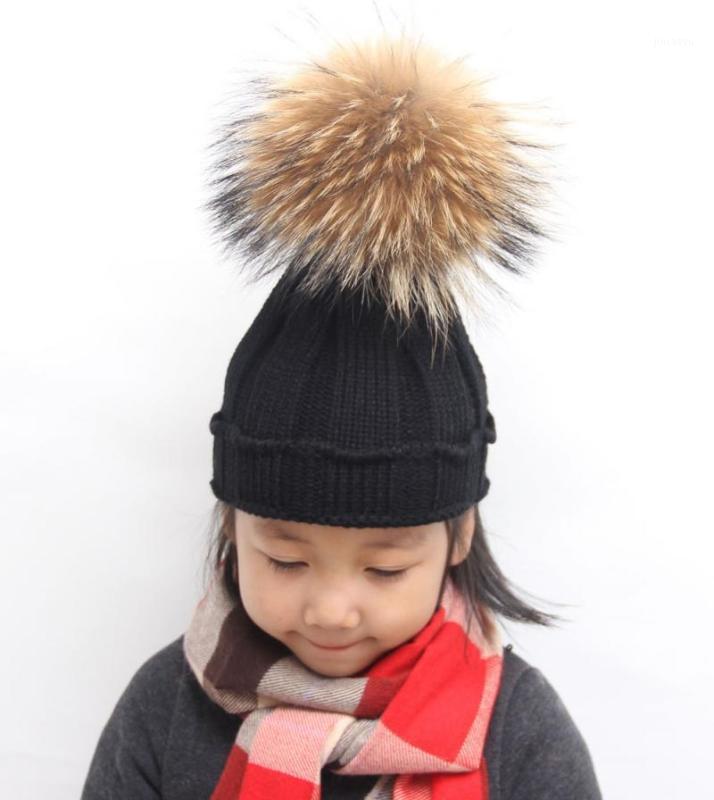

15cm Model Pompon Colors Ball Caps Children Knitted Crochet Hats Whosale 2020 Baby Fashion Fur Pompom Hats Beanies1, White