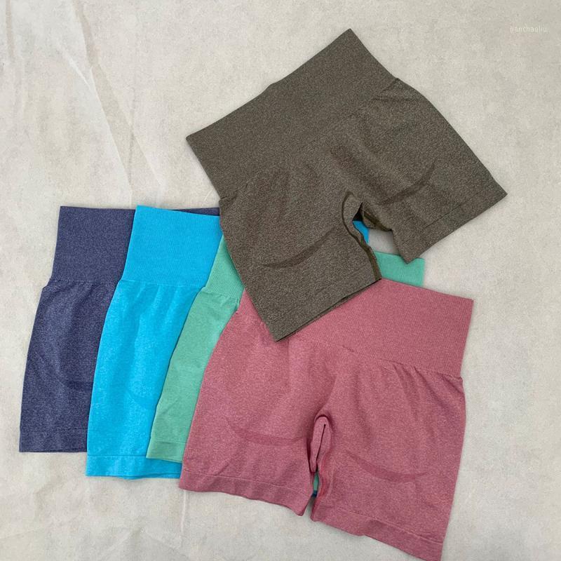 

Sport Women Seamless High Waist Yoga Gym Compression Shorts Workout Lift Hip Training Femme Short Fitness1, Blue