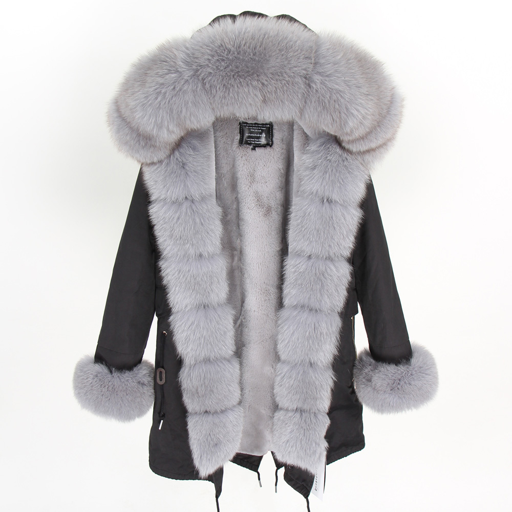 

2021 New Skin Clothes Foxes, Large Fur Collar Hot Women Long-winded Velvet Section Removable Lining, Winter Coats 7PF2, 20