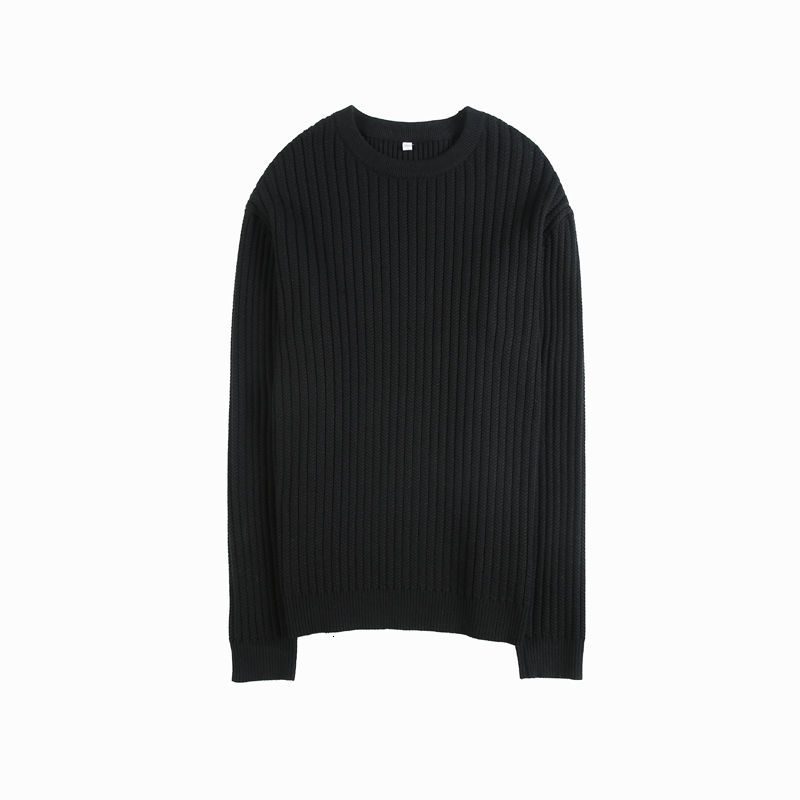 

Camisola 2021 New Masculina Outono Inverno Nova Moda Magro Malha Solta Lazer Gola Redonda Personalidade Juventude Masculino Wear Q15E, Black