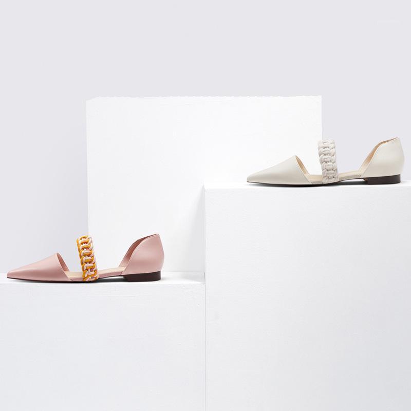 

2020 new spring flat shoes pointed sandals shoes1, Beige