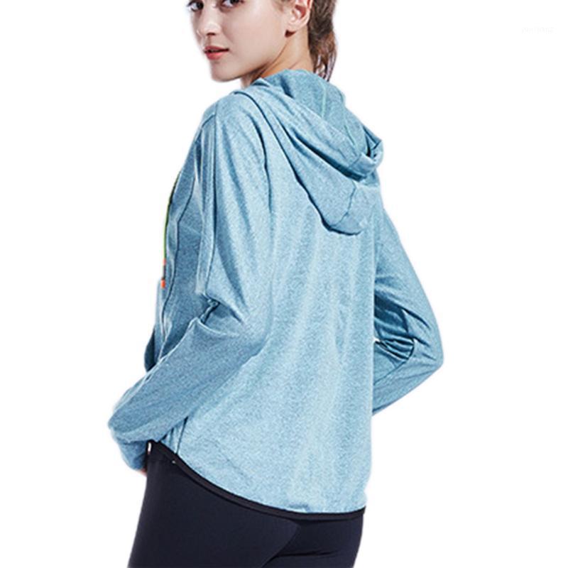 

Women Sports Running Jackets Gym Hoodies Long Sleeve Yoga Shirts Workout Fitness Training Femme Clothing Sports Wear1, Black