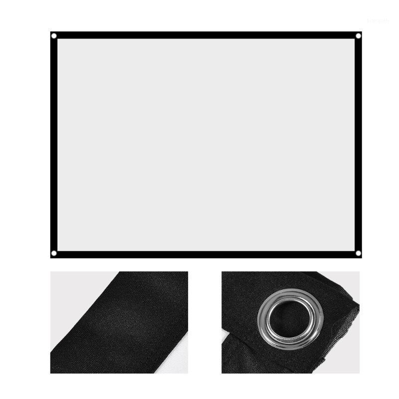 

SOONHUA Projection Screen Foldable Non-Crease White Projector Curtain Projection Screen With Hooks Screens1