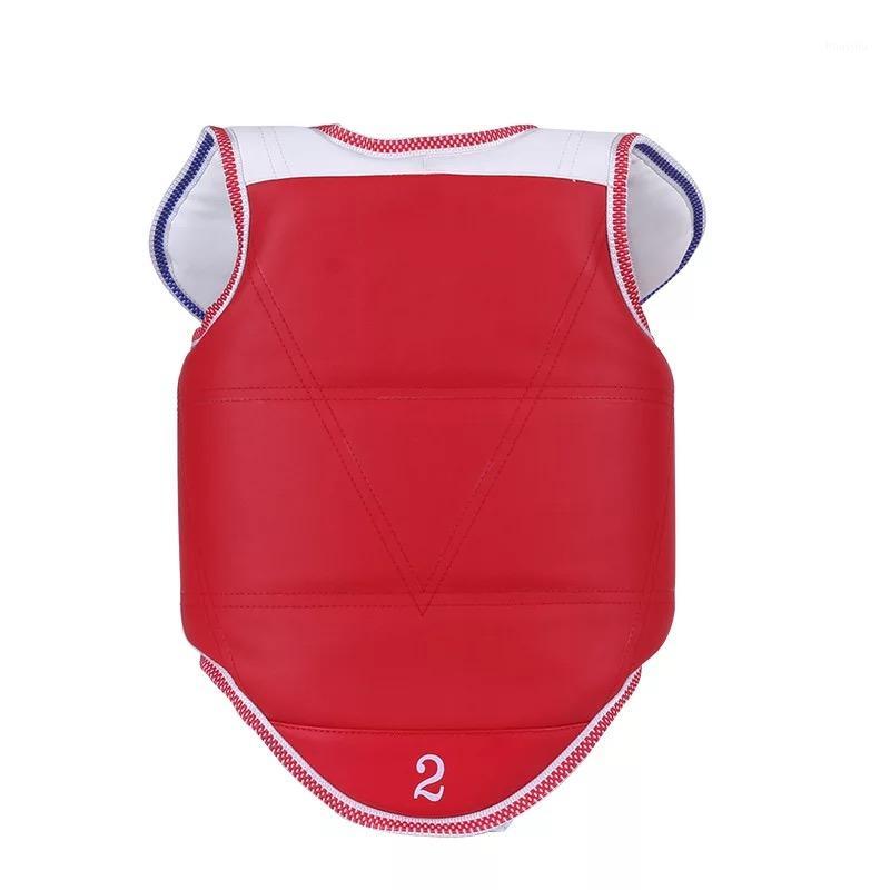 

Durable Taekwondo Back Support Traditional Taekwondo Guard Red Blue Karate Chest Protectors WTF Chest Supporters1