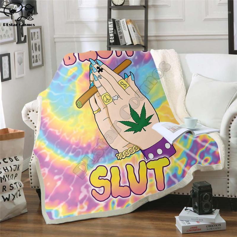

Fabulous Blunt Slurippy Tie-dye Leaf Throw Bed Blanket Sofa Chair Rest Bed Linen Home Indoor Blanket Adult Children 0011