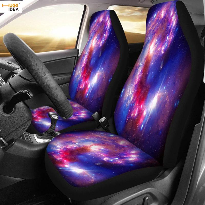

HUGSIDEA Multi Color Galaxy Design Car Seat Cover Colorful Space Universe Print SUV Seat Sheet Vehicle Front Place Protect Cover