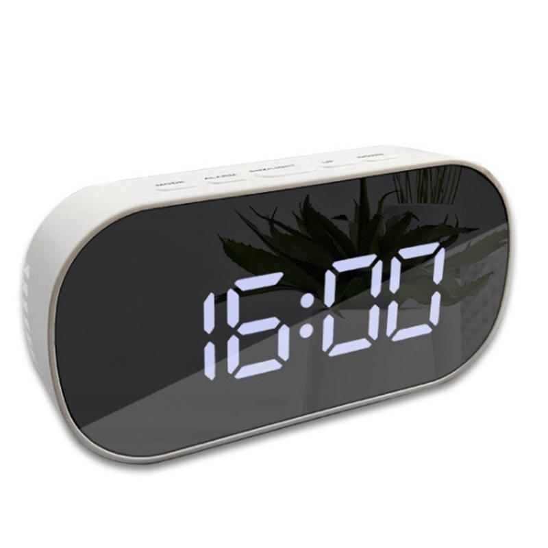 

Other Clocks & Accessories Digital Alarm Clock Mirror LED Night Lights Wall Lamp Square Rectangle Multi-function Desk USB/