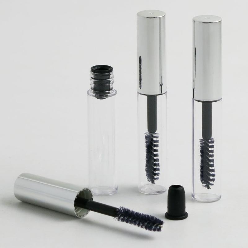 

21Pcs/lot Silver Cap Plastic DIY Empty Mascara Tubes with Eyelash Wand Brush Eyelash Cream Container Bottle Vials 4ML