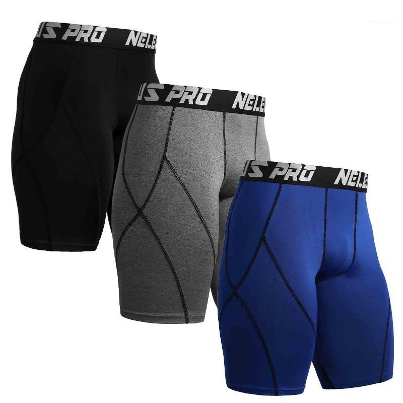 

3PCS Men Compression Shorts Quick-Dry Breathable Elastic Gym Fitness Tights Running Sportswear Plus Size XXXL men workout shorts1, Set 1