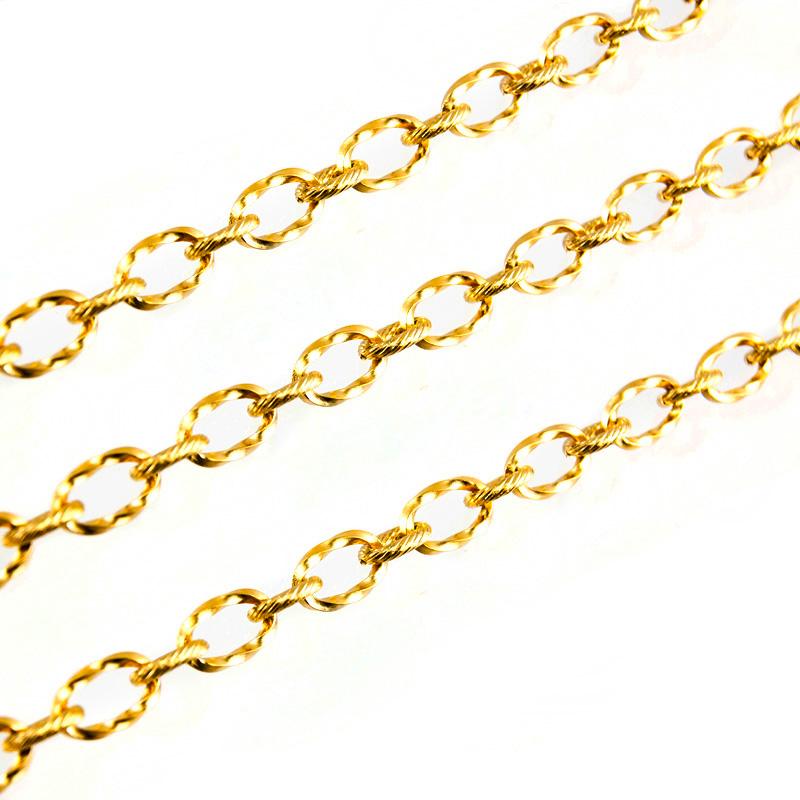 

Stainless steel collares de moda boho Twist Rolo necklace women DIY Sell in meter no clasp egg chain choker chain