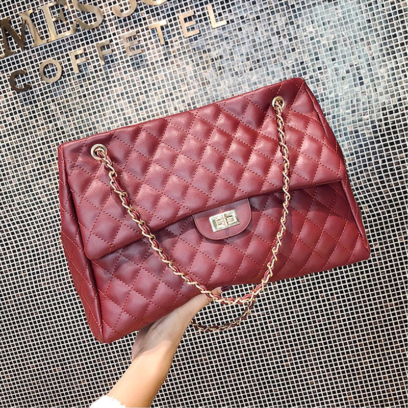 

Wholesale factory ladies shoulder bags soft and comfortable large plaid handbag elegant atmosphere khaki ladies bag street trend sewing rhombic handbags