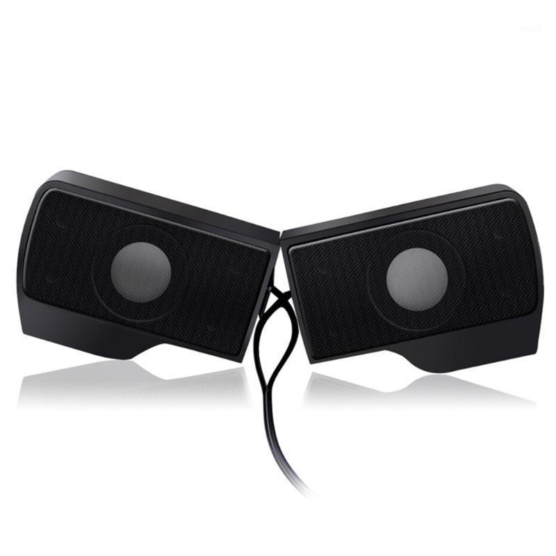 

1 Pair Clip Speaker Music Player Home Travel Phone Soundbar Black Line Controller USB Stereo Mini Portable Laptop Computer MP31