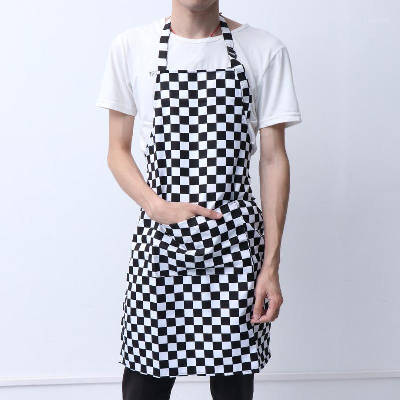 

Halter Adjustable Kitchen Apron For Women Men Unisex Serving Aprons With Pockets Restaurant Cafe Barbecue Restaurant Coffee Shop1