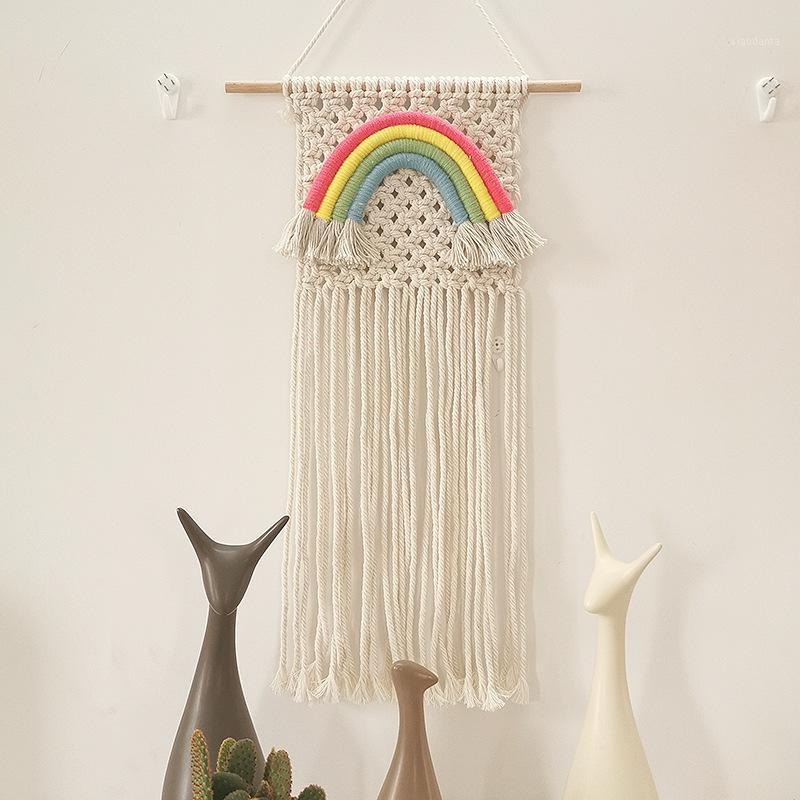 

Handmade Hanging Wall Tapestry Macrame Children's Room Decoration Home Living Room Decoration Wall Hanging Tapestry Cotton1