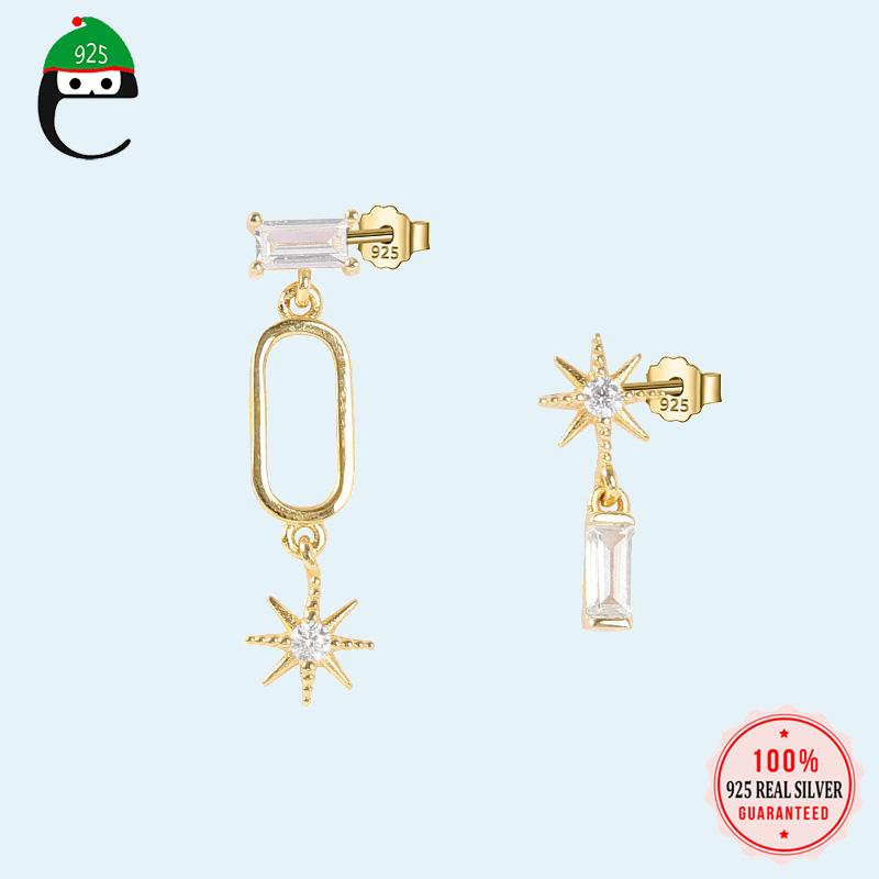 

Star Earrings Genuine 925 Sterling Silver Stud Earrings Supper Cool For Women Girls Party Jewelry 925 Wholesale DS1828