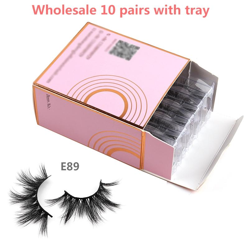 

Wholesale 25mm Cruelty Free Mink False Eyelashes 10Pairs 5D Lashes Crisscross Thick Long Makeup Dramatic Full Volume Eyelash