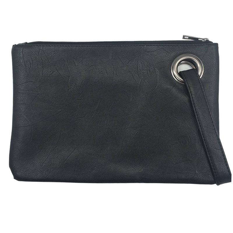 

Bags for Women Purses and Handbags Luxury Designer Solid Women's Clutch Bag Leather Envelope Bag Clutch Evening Female Clutches, Black