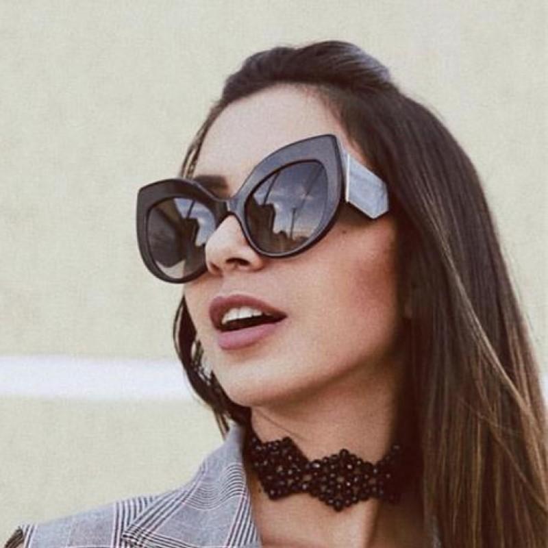 

Luxury Cat Eye Sunglasses Women Brand Designer Oversized Frame Glasses Fashion Women Shades Gradient Butterfly Sun Glasses UV400