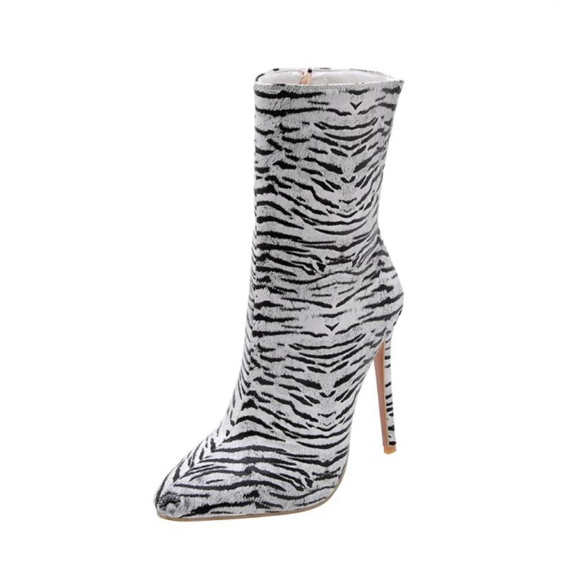

Fashion women Botas Mujer Winter Fur or no Plus Big Size 33-48 New Round Toe Buckle Boots Women Casual HIGH Heels 12CM Shoes 8-8, White no fur