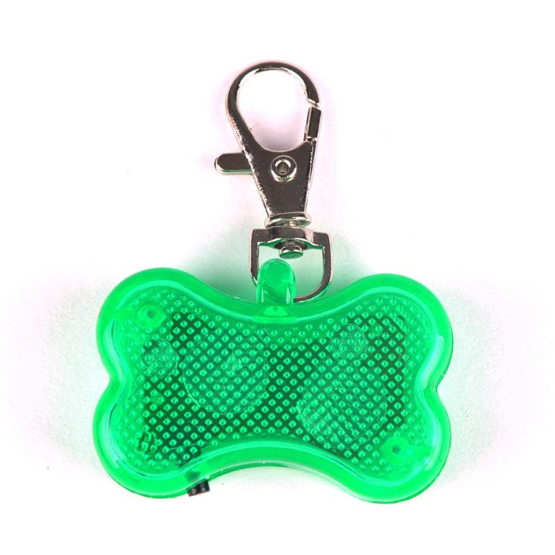 

VOOYE Dog Bone Shape Led Flashing Pet Dog Cat ID Tag Collar Night Safety Anti-Lost Durable Lighting Collar 5cm*3.3cm*1.8cm