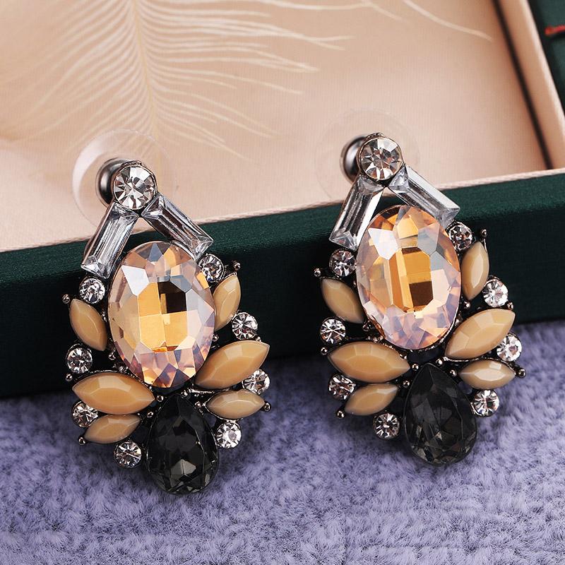 

Stud Huitan Luxury Bridal Wedding Earrings Pear Shape Gorgeous Party Accessories Elegant Anniversary Gift Fashion Women