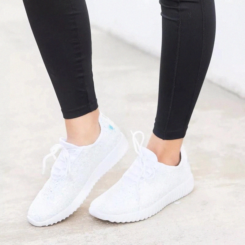 

2020 New Women Vulcanized Shoes Female Lace Up Woman Bling Casual Fashion Ladies Spring Autumn Women's Flat Heels Drop Shipping #pR6K