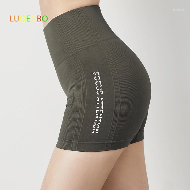 

LUOENBO 2020 Summer Yoga Shorts Seamless Sport Underwear Fitness Clothes Women Running Shorts Quick Dry Gym Sport1, Army green