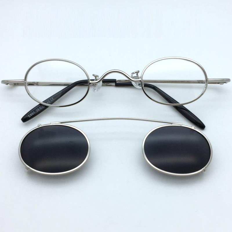 

Sunglasses Zerosun Clip Men Women Small Oval Glasses Narrow Fit-over Spectacles Steampunk Eyewear