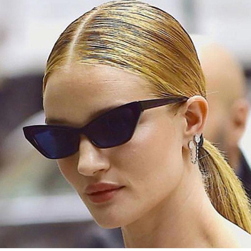 

FEISHINI Tiny Small Sunglasses Women Brand Design Retro Colorful Transparent Colorful Fashion Cat eye Sun glasses Ladies UV400