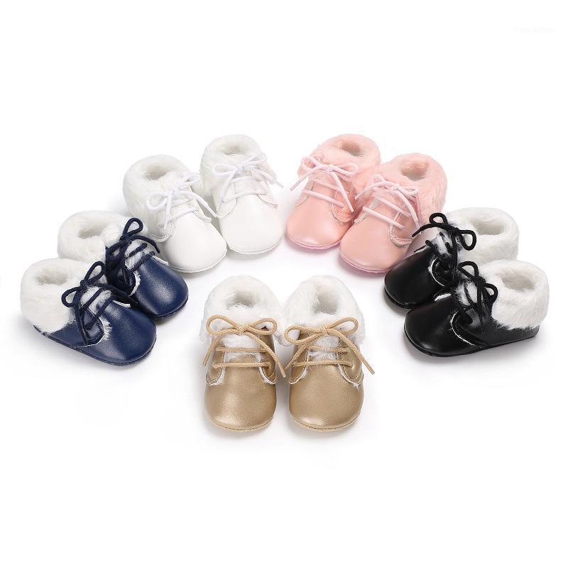 

Baby artificial PU winter boots newborn men and women baby warm boots plus velvet super warm shoes1, Black