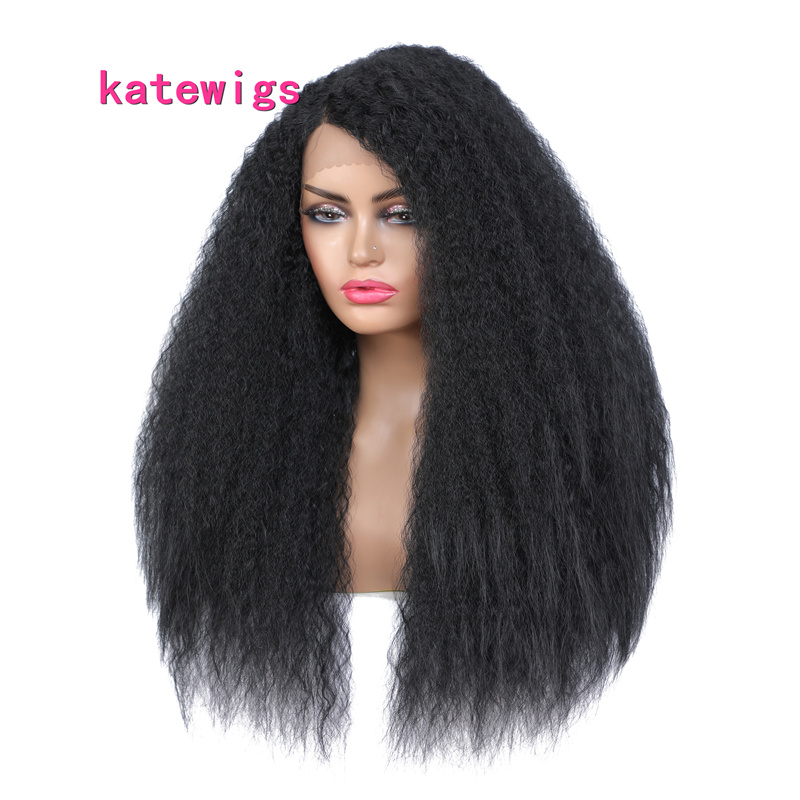 

Hair Synthetic Lace Front Wigs For Black Or White Women Afro Kinky Curly Long Black Hair Natural