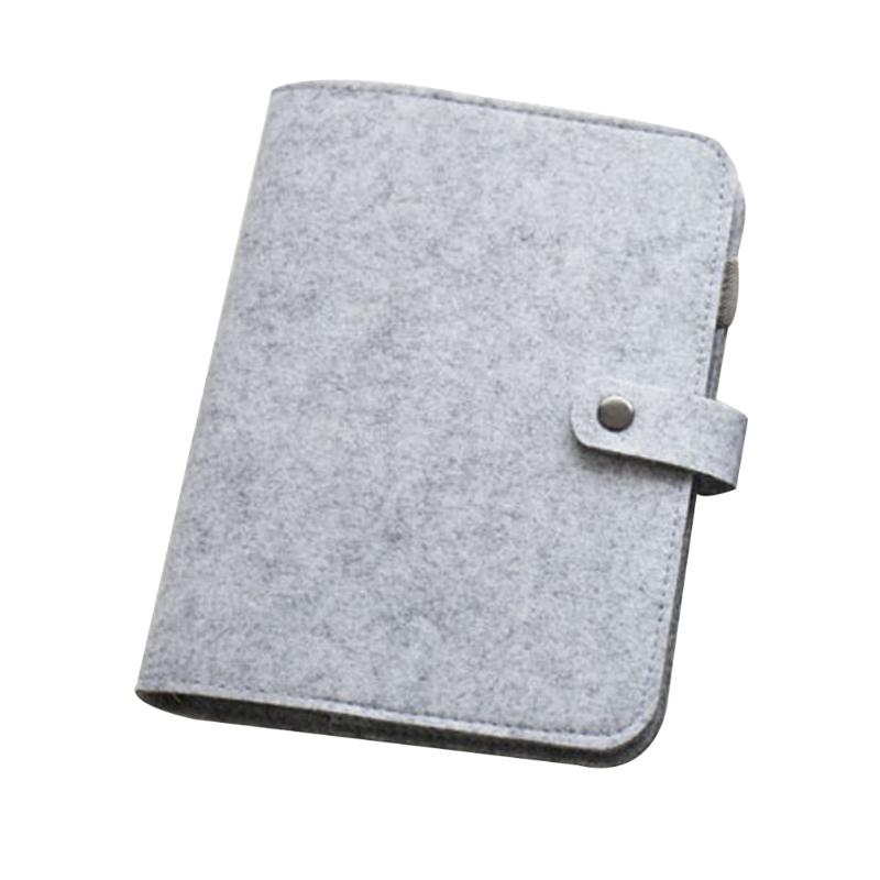 

A5/A6 Felt Notebook Without Inside Page Exquisite Loose-Leaf Handwriting Exercise Diary Page Cover School Office Stationary