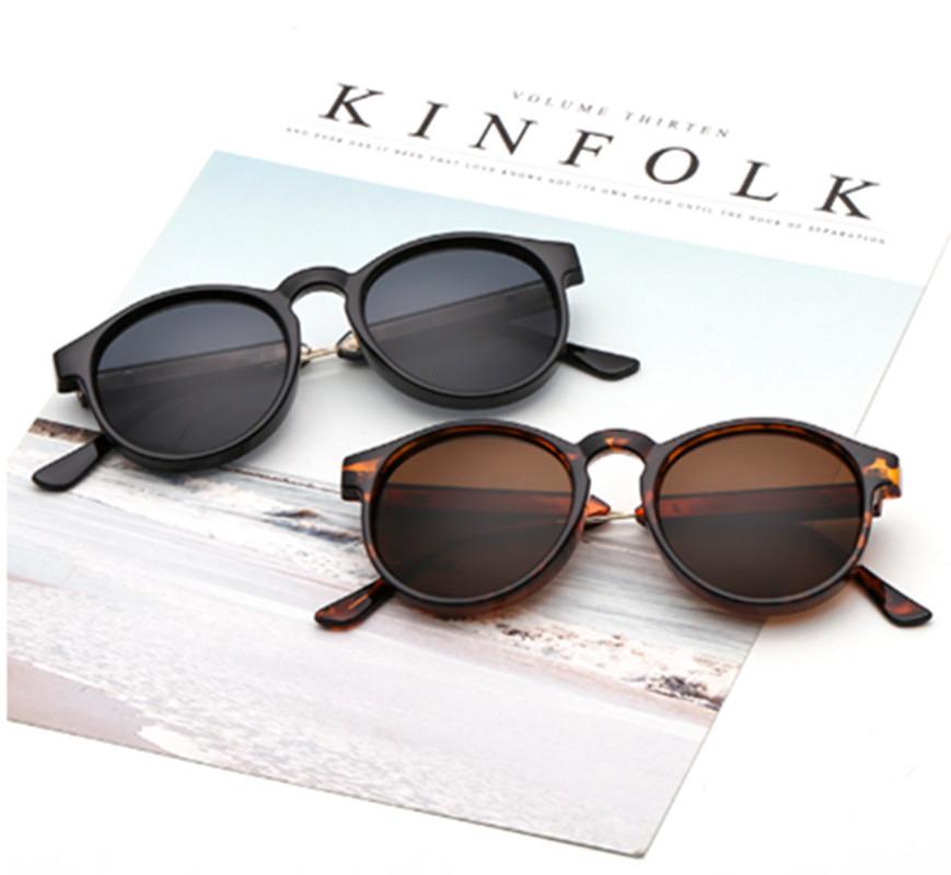 

unisex retro round sunglasses women 2020 brand designer trending products Leopard yellow transparent frame circle glasses