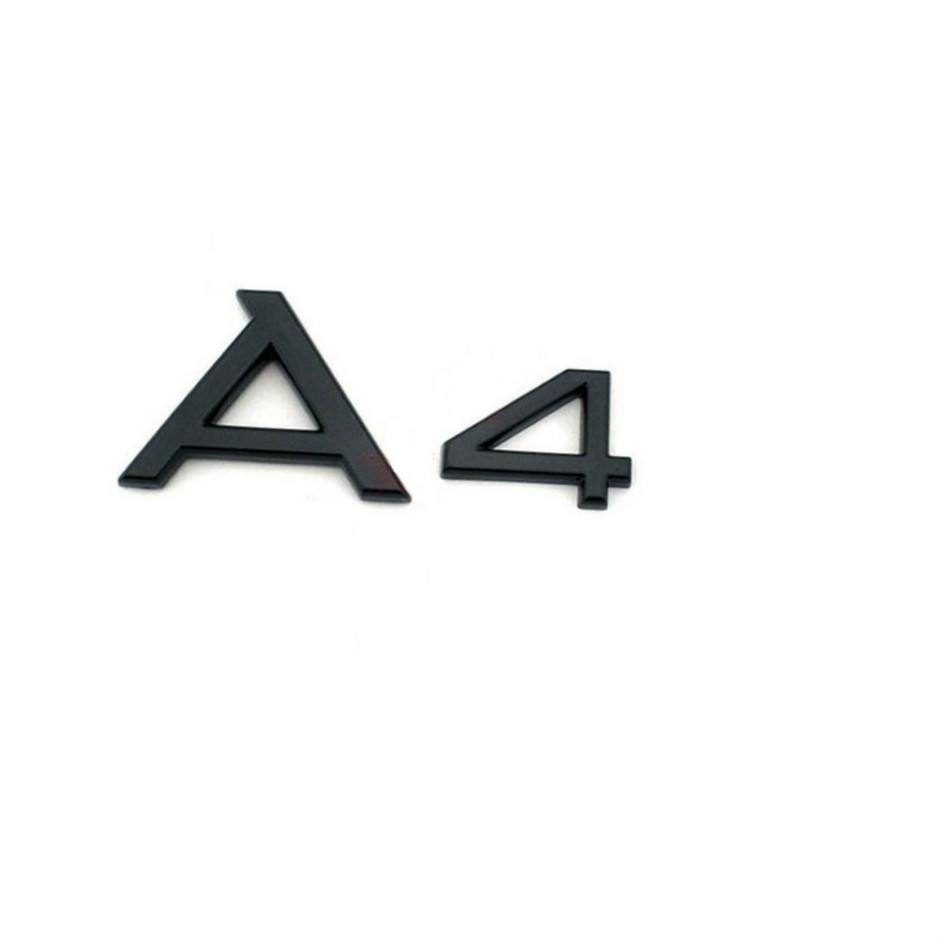 

Gloss Black Glossy Black A 4 A4L ABS Trunk Rear Number Letters Words Badge Emblem Decal Sticker for Audi A4 A4L A5L