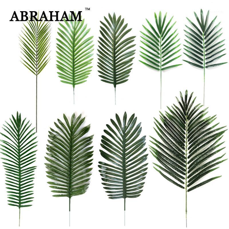 

68cm Large Fake Palm Tree Leafs Plastic Artificial Plant Branch Tropical Tree Leaves For Hawaiian Beach Party Autumn Home Decor1