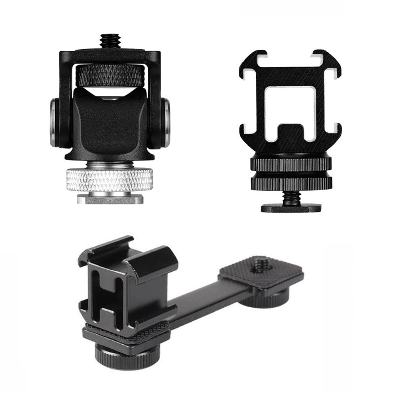 

Triple Hot Shoe Mount Adapter Flash Microphone Bracket Holder for Smooth 4 DJI Osmo Pocket Video Camera Gimbal Flash Accessories