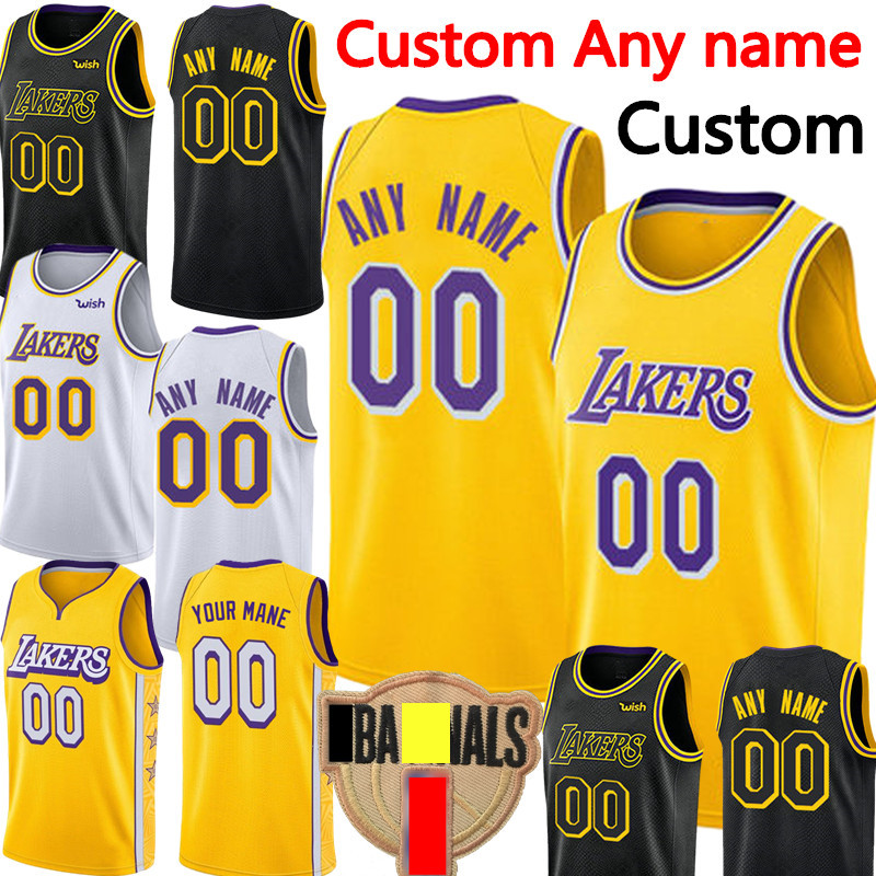 

JR 21 Smith Los Angeles Lakers Jersey Custom Any name Basketball Jerseys 14 Green 11 Bradley 88 Morris 1 Caldwell-Pope Jersey, Black;red