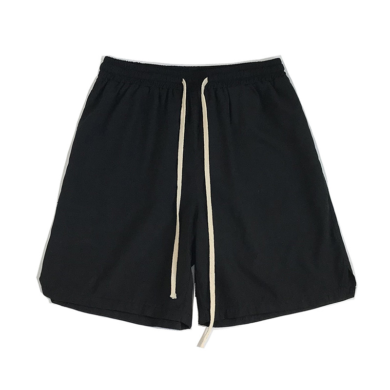 

2020 Shorts Style Male Solid Color Warm Sports Fine Beach Section Pants Simple Casual Wear Hombre, Black