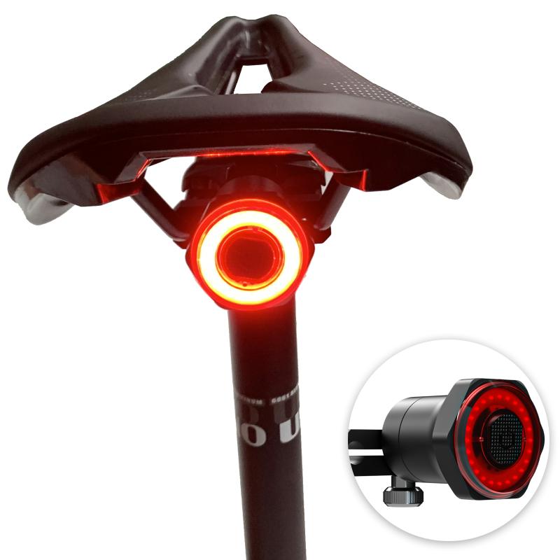 

Smart Bike Tail Light Back Brake Light Waterproof USB Rechargeable Safety Taillight Rear Bicycle