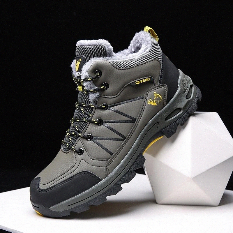 

Winter Men Boots Size 36-47 Designer Men Winter Snow Boots Waterproof Super Snow Lace Up Ankle Warm Shoes #PD3j