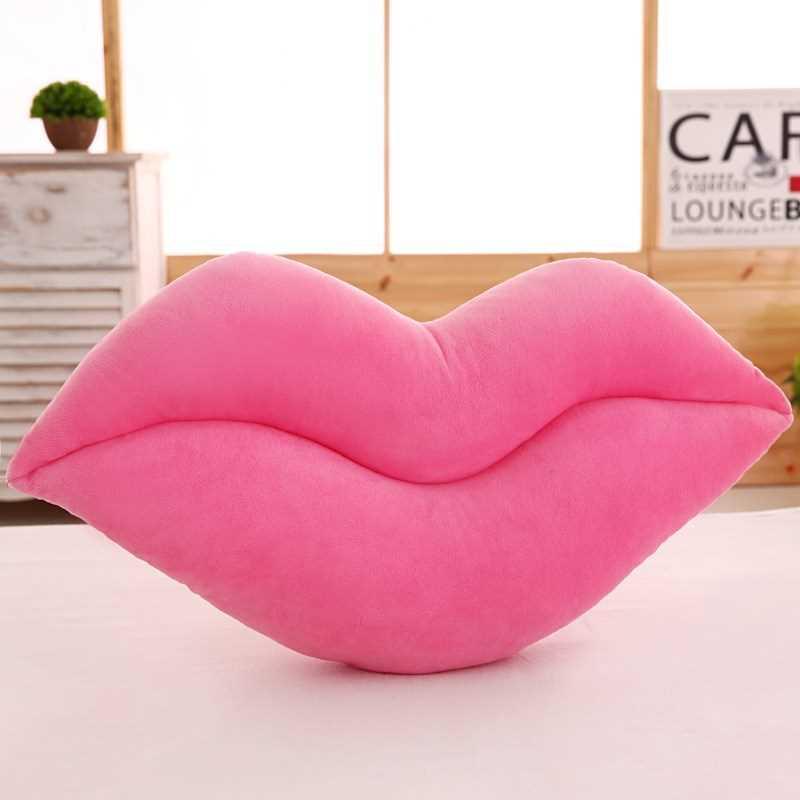 

50cm Creative Pink Red Lips Shape Cushion Home Decorative Throw Pillow Sofa Waist Cushion Home Textile Decor Gifts