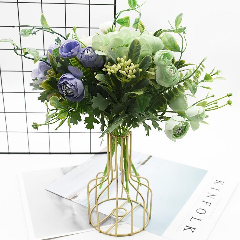 

10 bundles 30 CM Bouquet of rose Artificial flowers Home decoration accessories Wedding Diy Indoor furnishings Craft Photo props1