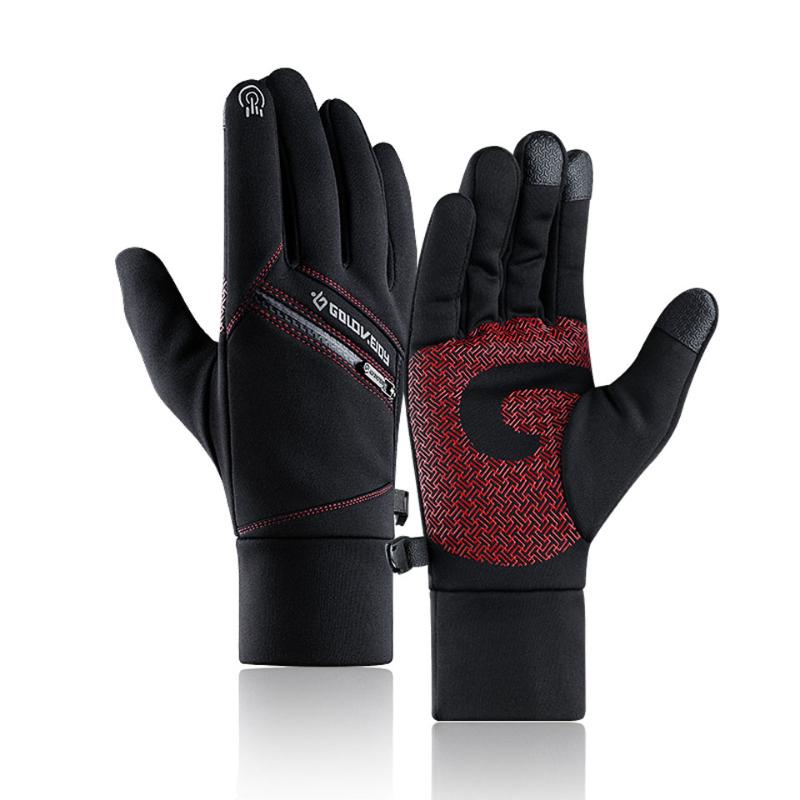 

Winter Thermal Skiing gloves Men Women Touch Screen Snowboard Gloves Outdoor Waterproof Motorcycle Snow Skiing, Red