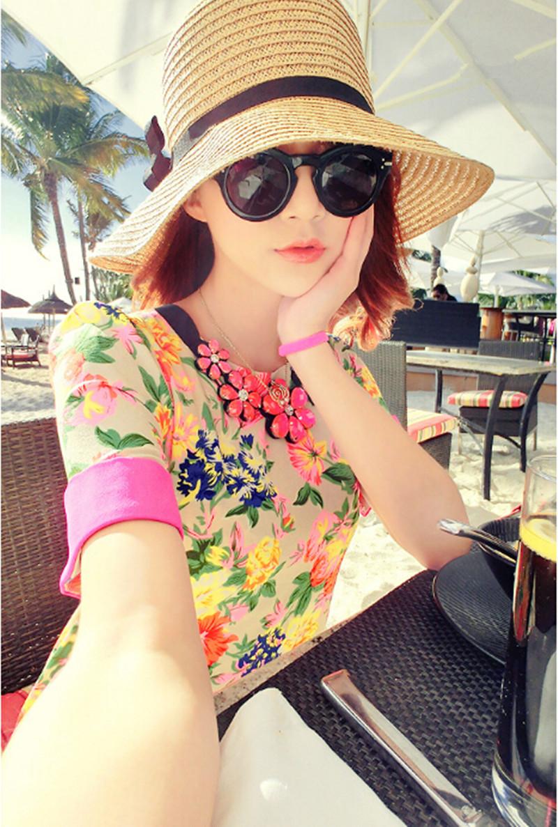 

Women Straw Hat Wide Brim Summer Beach Hat Sun Foldable Sun Block UV Protection Panama Feminino, Khaki