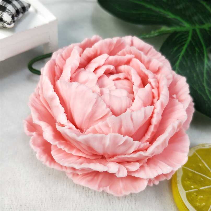 

HC0209 PRZY Silicone Mold Peony Flower Molds Peony Flowers Soap Molds Candle Moulds Bouquet Making Clay Resin Rubber 220110